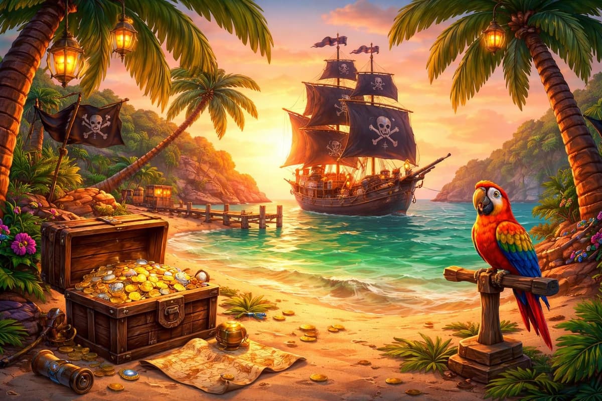 Pirate Cove birthday card theme