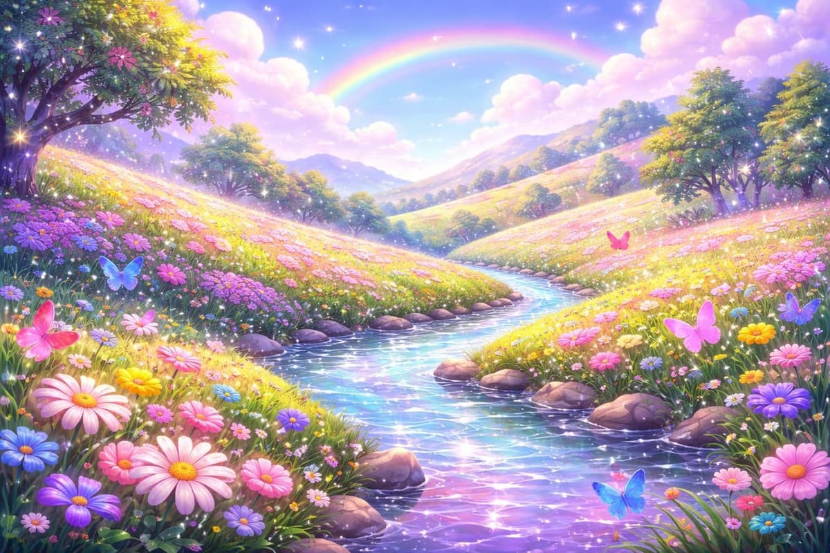 Unicorn Meadow birthday card theme