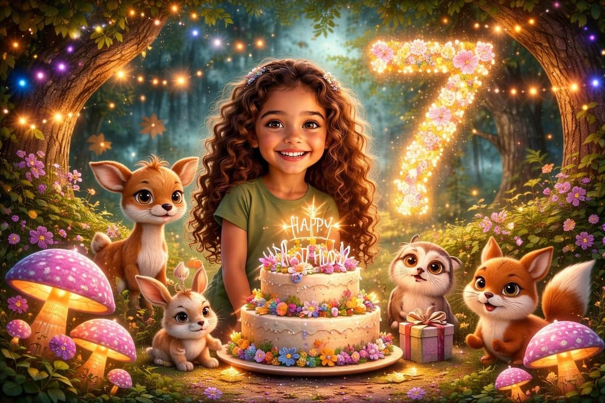 Sofia's Enchanted Forest birthday card