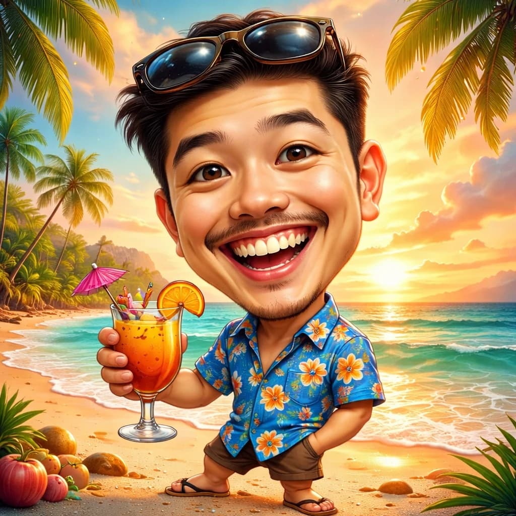 Beach Vacation karikatur