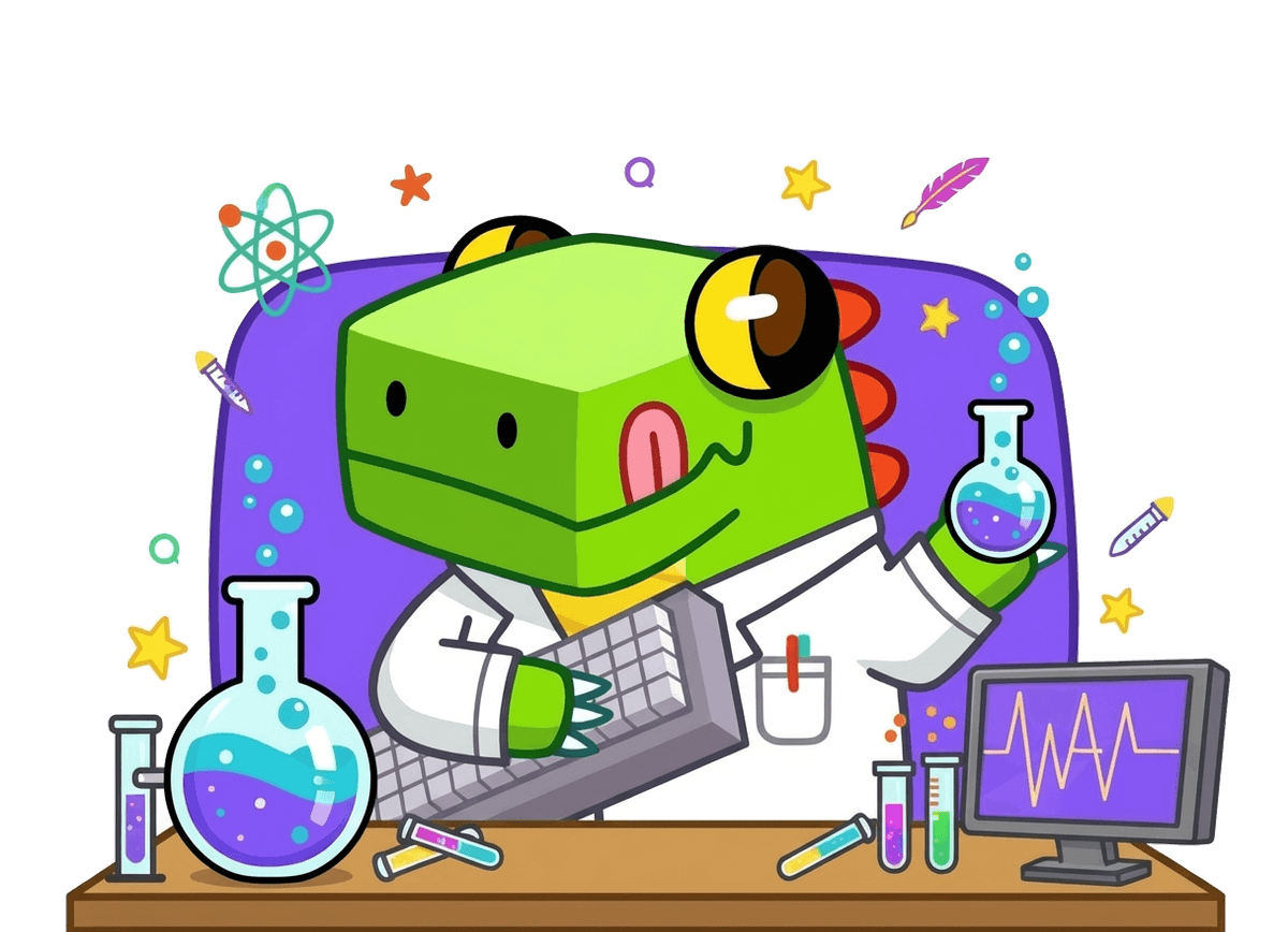 Dino mascot signature